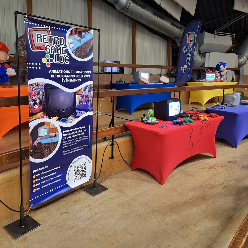 Animation retro gaming pour salon et convention